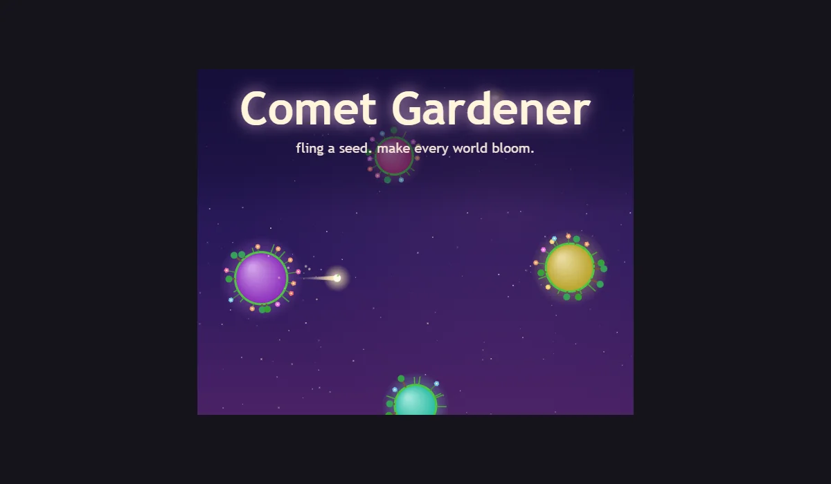 Comet Gardener — original game screenshot