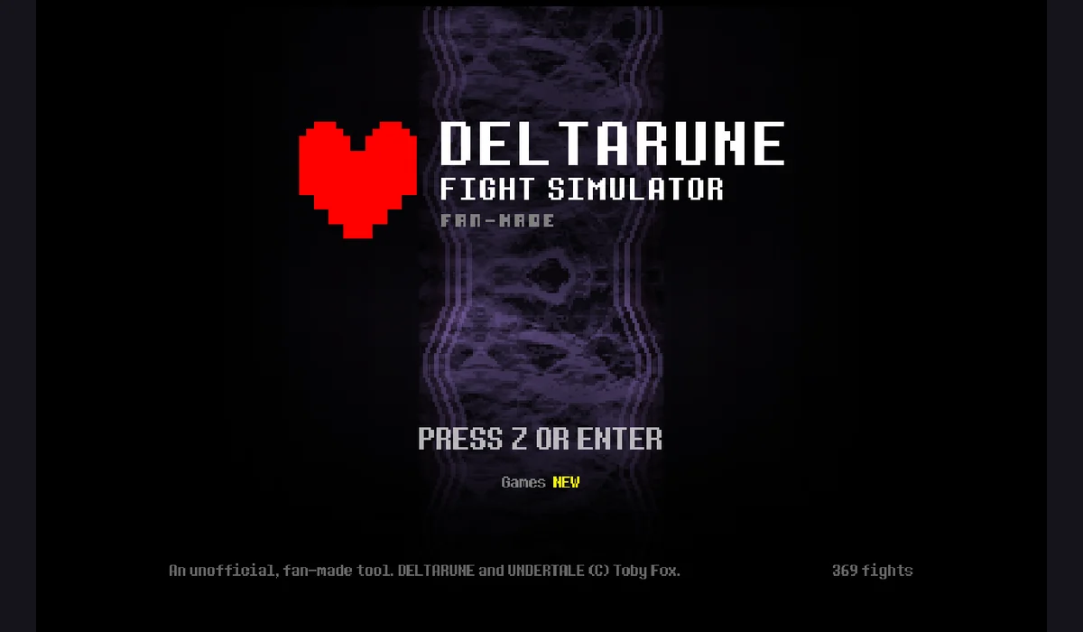 DELTARUNE Fight Simulator, imagen del proyecto