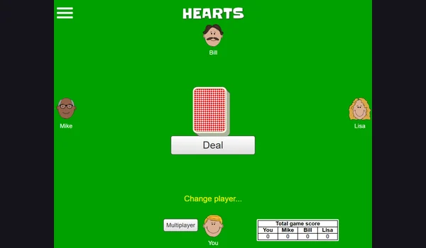 Hearts: Cardgames.io — project artwork