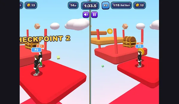 Obby Rainbow Parkour Two Player – Original-Spielaufnahme