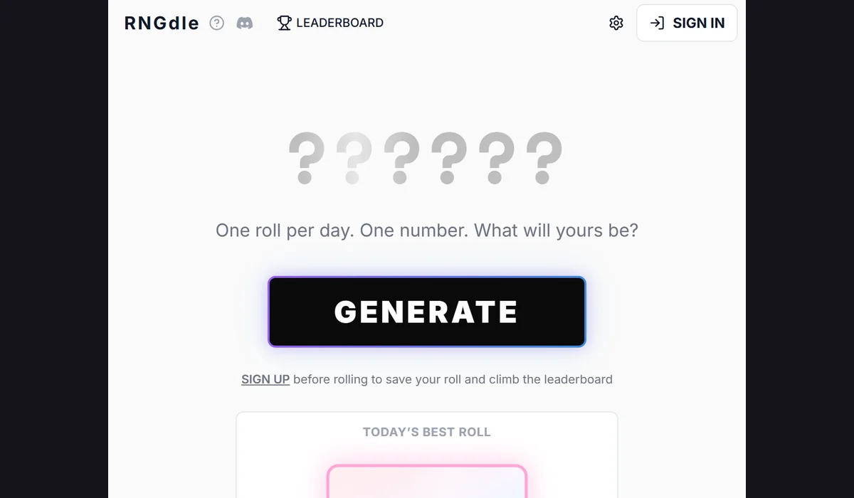 RNGdle — project artwork