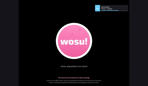 wosu! Community Browser Client, imagen del proyecto